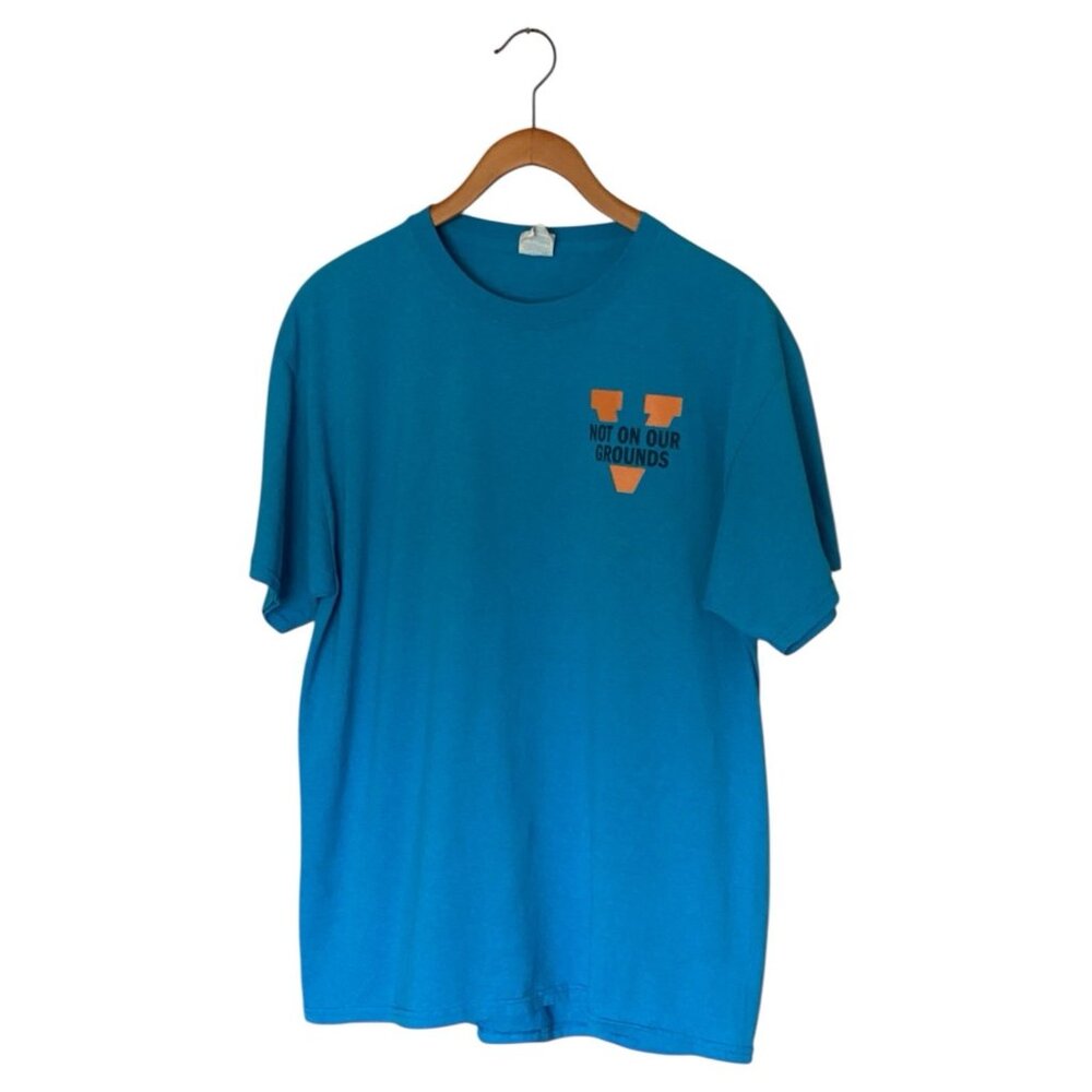 Virginia Cavaliers Teal Blue S/S Men's T-Shirt L #Hoos Got Your Back - Picture 1 of 11